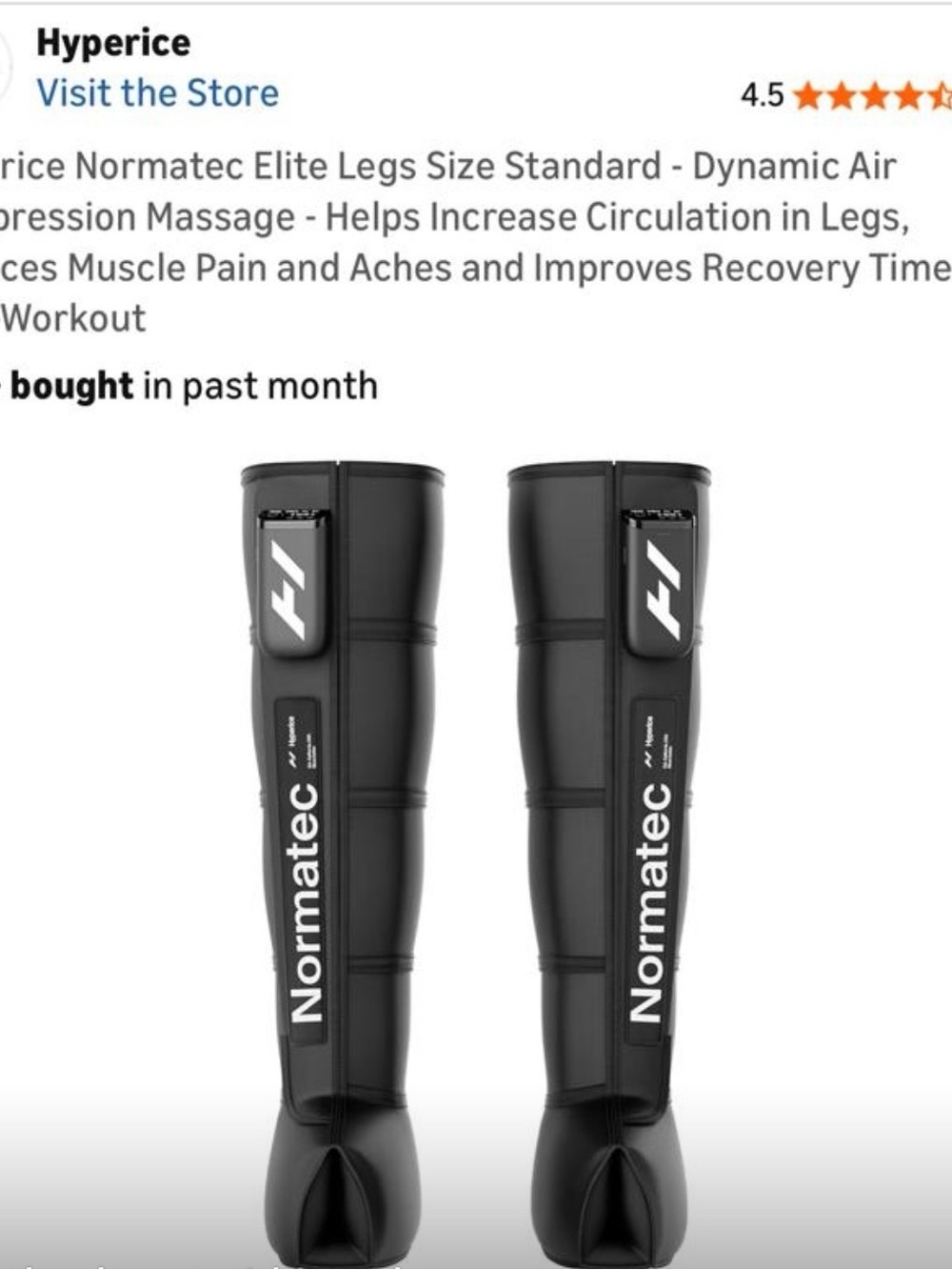 Normatec Elite Legs Compression System - Black